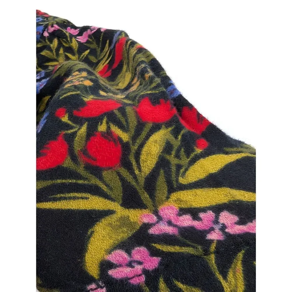 Old Navy Baby Dress Girl 3-6 M Black Floral Print 100% Cotton Ditzy